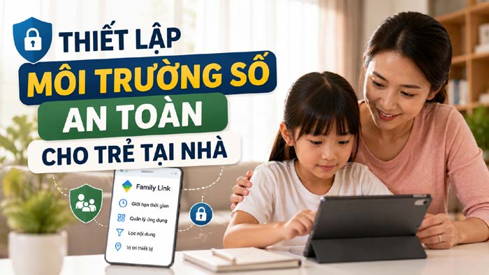 Thiết lập môi trường số an toàn cho trẻ tại nhà: Hướng dẫn sử dụng Google Family Link